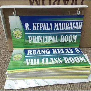 Papan Akrilik, Papan Ruang Sekolah, Plang Gantung, Papan puskesmas, Papan informasi acrylic