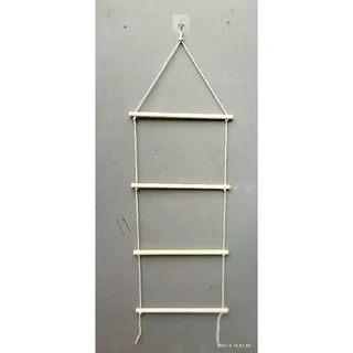 TOSERBA MANTAP | Gantungan Ladder Hanger Tali / Rak gantung / Tempat jilbab sajadah mukena