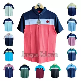 Kaos Kerah JUMBO XXL Kaos Polo Kerah Kombinasi 3 Warna Kaos Kerah Bapak Kaos Polo Original Murah