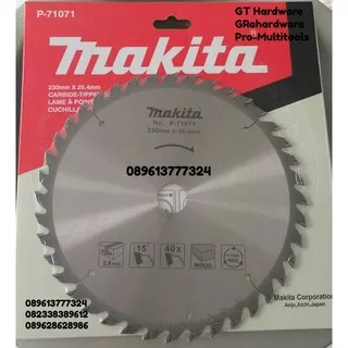 Mata Potong Kayu 9 Inch x 40 T Makita P-71071 - Tipped Saw Blade For Wood