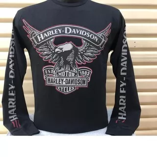 longsleeve / kaos lengan panjang Harley Davidson OF U.A.E DUBAI UNITED ARAB EMIRATES - Black