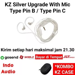 Kabel KZ Upgrade Silver Kabel Upgrade KZ Silver Upgrade Cable with Mic KZ Upgrade Cable for KZ ZSN PRO KZ ZSN PRO X KZ EDX Pro CCA CRA KZ ZES KZ ZEX PRO