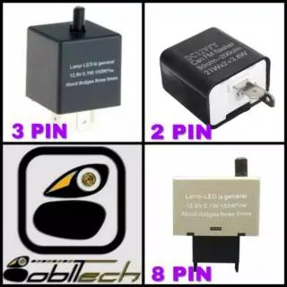 Flasher Relay Sein Led 2 Pin 3 Pin 8 Pin Mobil Motor Adjustable