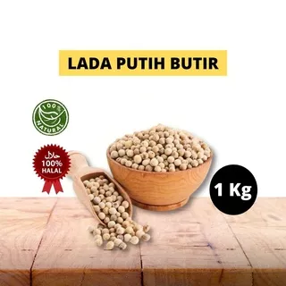 Lada Putih Butir 1 Kg Yutakachi / Merica Putih Utuh Premium / Whole White Pepper / Bumbu Rempah Murni Alami / CV Mitra Tjandra Sukses