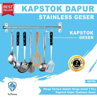 Gantungan Panci Kapstok Dapur Stainless Geser Minimalis Gantungan Dapur Gantungan Panci Dapur