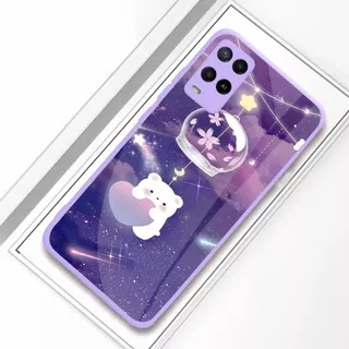 [SG028] Softcase 2D Kaca Bezel Warna Lilac Oppo A54 A15 Reno 5F A5S Reno 5 A16 Reno 6 4G - Softcase Mirror Oppo - Case Kaca Oppo -  Softcase Kaca Oppo - Softcase Kaca Warna - Oppo A54 - Oppo A15 - Oppo Reno 5 - Casing Oppo A54 - Casing Oppo A5S