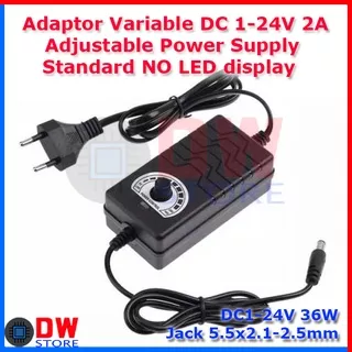 Adaptor Adjustable Variable Power Supply Dimmer Motor Speed Controller DC 3V - 24V 2A DC 24 V