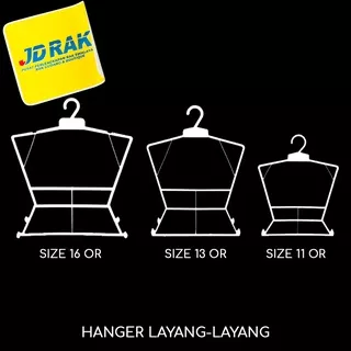 Hanger setelan baju anak dewasa / hanger setelan layang-layang / gantungan baju setelan