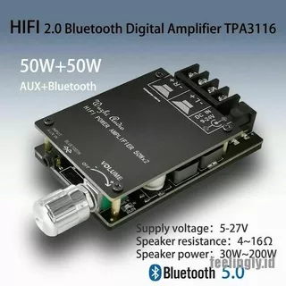 <FEELING> ZK-502C HIFI TPA3116 bluetooth 5.0 High Power Digital Amplifier Stereo Board