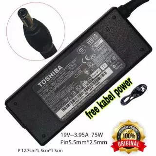 ADAPTOR CHARGER LAPTOP TOSHIBA ORI 19V 3.95A CHARGER LAPTOP
