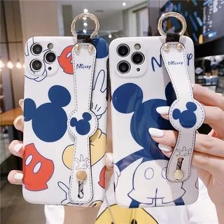 iPhone 12 Max Xs Max Cartoon Mickey Mouse Reverse Side Mobile Phone Case Cover Wristband Accessories Gadgets iPhone 11 Pro Max 12 Pro Max X XR SE 2020 12 Mini 7/8 Plus Silicon Colorful Apple Case