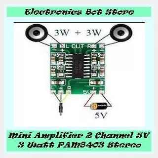 [EBS] Module Mini Amplifier 2 Channel 3 Watt 3W 5V PAM8403 Pengeras Suara Speaker Sound