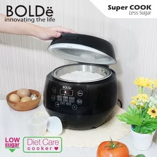 BOLDe SUPER COOK Less SUGAR / RICE COOKER / Magic com 1 liter low carbo/ magicom Garansi 100% Ori