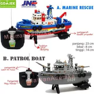 BARU  RC Perahu Kapal Fire Boat - Mainan anak Remote Control Perahu Kapal Murah