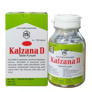 KALZANA TABLET KUNYAH - SUPLEMEN VITAMIN D - Botol