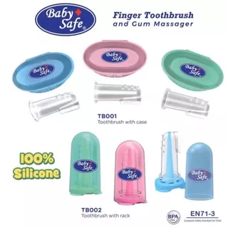 Baby safe finger toothbrush and gum massager