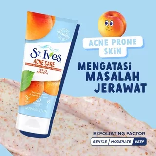 ST Ives Face Apricot Scrub Acne Control Jerawat BPOM Original Lulur Wajah STIves ST. Ives 170gr