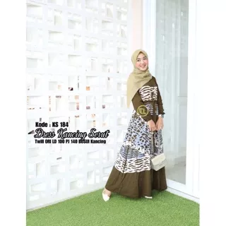 Gamis Twill Ori / Dress Klok Serut / Batik Elzhaf