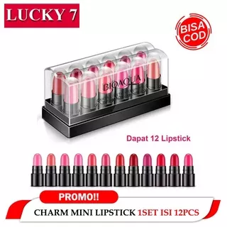 Mini Lipstik 12 Warna 12in1 - New Lipstick Import 1Box Isi 12 Pcs - Charm Lipstick Sample Kit