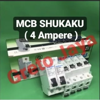 ( 4A ) MCB SHUKAKU 4 A Amper Ampere C4 SNI Sukaku 1 Phase P 1P Murah