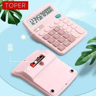 TOPER Calculator Solar Power/Calculator Simple/Kalkulator Simpel/Kalkulator Solar/Kalkulator Aesthetic Estetik