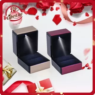 Kotak Cincin Pernikahan LED Box Cincin Tunangan Tempat Cincin Wedding Lamaran Dengan Lampu