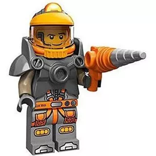 Lego Minifigures Series 12 Space Miner Ziplock Tanpa Baseplate