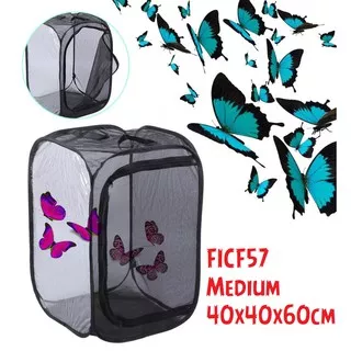 Foldable Breeding Insect Cage | Terrarium | Vivarium | Kandang Chameleon Vield Panther Bunglon Kupu