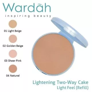 Wardah Refill Lightening Two Way Cake Light Feel SPF 15 bedak padat