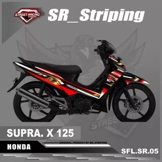 Striping Supra X 125 - Sticker Striping List Variasi Motor Supra X 125 Motif Racing. SFL.SR.05