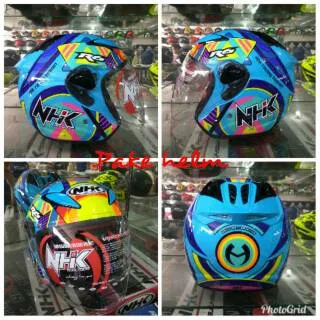 HELM NHK R6 PIGMENT BIRU BLUE HELM NHK HALF FACE NHK R 6