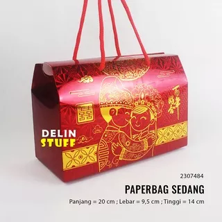 Kotak Handuk Phangteh Teapai Suang Xi / Paper Bag Pernikahan / Kotak Handuk Souvenir / Kotak Tingjing / Paperbag Wedding (2307484)