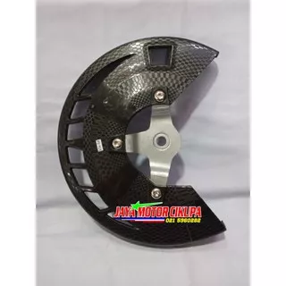 Variasi cover disc tutup cakram depan Kawasaki KLX 150 hitam