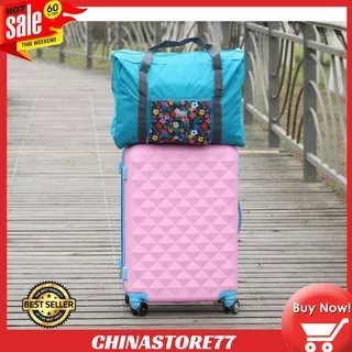 TAS TRAVEL TAS KOPER TAS MURAH TAS WANITA TAS PIKNIK TAS LIPAT BAG MOTIF BUNGA BAHAN PARASIT