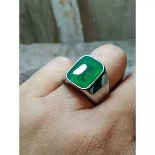 cincin batu akik hijau garut chalsedony,cincin batu,batu akik,batu akik asli,cincin pria,cincin akik