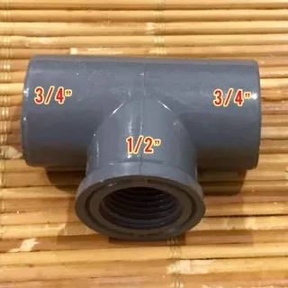 TDD 1/2” x 3/4” inch Tee Drat Dalam Reducer Pipa PVC merk Maspion Aquaponik Hidroponik