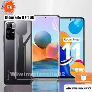 Hydrogel Front & Back Clear XIAOMI Redmi Note 11 4G/Note11 PRO 5G/Note 11NFC/POCO C40/POCO M4 PRO 4G / 5G  Hidrogel Depan & Belakang/Hydro Jelly Pelindung Layar-Antigores-Gores Clear=Bening Glossy Fullset Full Cover/Ful set Resmi Edge Casing S T M 4 NFC