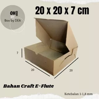 KARDUS 20x20x7 cm untuk NASI |BOX NASI|KARDUS NASI|KARDUS HANTARAN