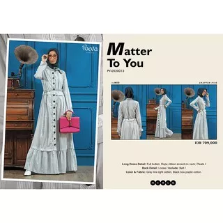 POEVA MATTER TO YOU Sku: PV-0520013 / Kategori: Gamis (Long Dress) / Release: '60s MOD ( BAAR )