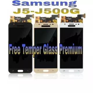 Lcd Samsung J5 J 5 J500G J 500 AAA Contras Black white Gold + Touchscreen Fullset Komplit