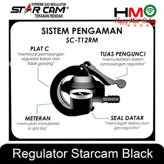 Star Cam SC-23M Regulator Meter Gas LPG Tekanan Rendah Regulator Kompor LPG Star Cam SC 23 M