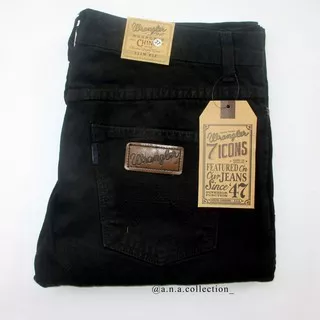 Celana Jeans Wrangler / Celana Wrangler / Celana Jeans Hitam / Jeans Straight Cut / Size Besar