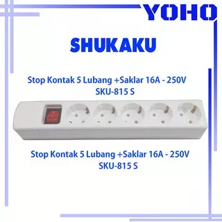 Stop Kontak 5 Lubang+Saklar Colokan 5 Lubang+Switch SHUKAKU SKU-815S