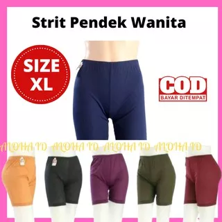 Celana strit pendek wanita XL jumbo legging pendek dalaman celana pendek stretch