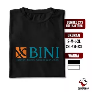 Kaos BINI - atasan baju kaos plesetan tshirt parodi merek kata kata tulisan lucu distro murah 24s