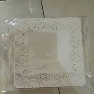 Paper Doylies 8inchi/kertas alas kue putih(50pcs)