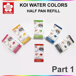 Sakura Koi Water Colour Half Pan Refill / Watercolor Half Pan Refill / Refill Cat Air Sakura (01/03)