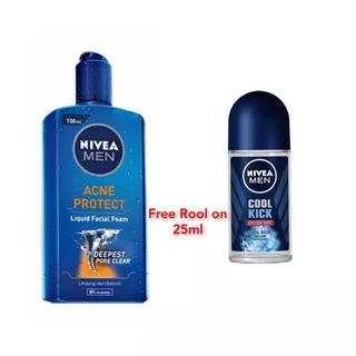 Nivea Men Acne Protect 150ml Free Rool on 25ml