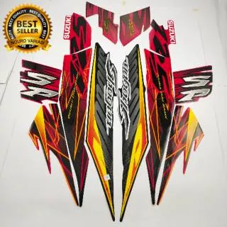 striping suzuki shogun sp 125 r 2006 2007 hitam merah body standar berkualitas terbaik