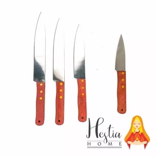 Pisau Dapur Slicer Knife Tajam Super Doll Gagang Kayu 4 5 6 7 8 Inch